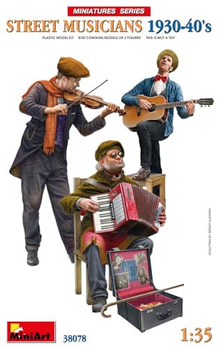 Mini Art 38078 1:35 Figuren Straßenmusiker 1930-40 (3) - originalgetreue Nachbildung, Modellbau, Plastik Bausatz, Basteln, Hobby, Kleben, Modellbausatz, Zusammenbauen, unlackiert Mini Art 38078 1:35 Figuren Straßenmusiker 1930-40 (3) - originalgetreue Nachbildung, Modellbau, Plastik Bausatz, Basteln, Hobby, Kleben, Modellbausatz, Zusammenbauen, unlackiert von MiniArt