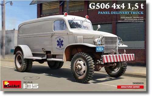 MiniArt 38083 1:35 US G506 Kastenwagen 4x4 1,5to - originalgetreue Nachbildung, Modellbau, Plastik Bausatz, Basteln, Hobby, Kleben, Modellbausatz, Zusammenbauen, unlackiert von MiniArt