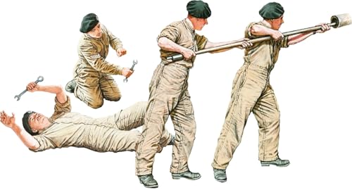 Miniart 35489 1:35 Figuren Set Britische Panzermannschaft (4) - originalgetreue Nachbildung, Modellbau, Plastik Bausatz, Basteln, Hobby, Kleben, Modellbausatz, Zusammenbauen, unlackiert von MiniArt