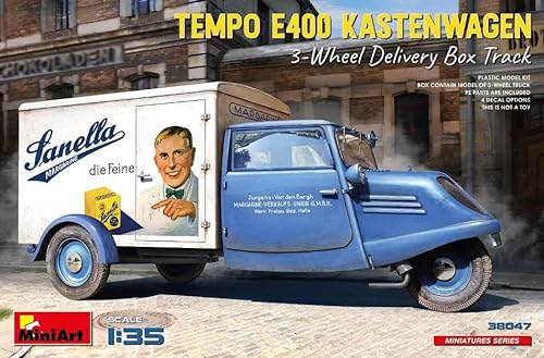 Miniart Leitermontageset kompatibel mit Tempo E400 Kastenwagen 3-WHEEL DELIVERY BOX TRACK KIT 1:35 MIN38047 von MiniArt