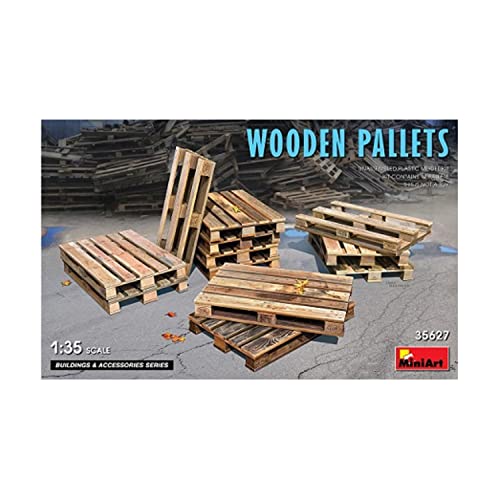 MiniArt 35627 1:35 Holzpaletten (12) Euro - Modellbau, Plastik Bausatz, Basteln, Hobby, Kleben, Modellbausatz, Zusammenbauen, unlackiert von MiniArt