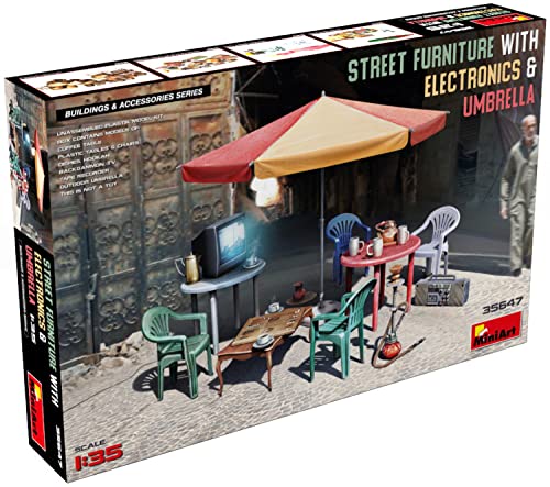 Miniart MIN35647 Modellbausatz, Maßstab 1:35, für Möbel mit Elektronik und Umbr, Geformte Farbe Miniart MIN35647 Modellbausatz, Maßstab 1:35, für Möbel mit Elektronik und Umbr, Geformte Farbe von MiniArt