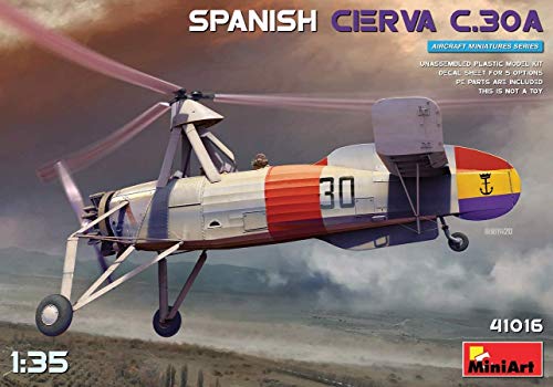 Mini Art 550041016 Spanische Fahrzeug MiniArt 41016 1:35 Span. Cierva C.30A-originalgetreue Nachbildung, Modellbau, Plastik Bausatz, Basteln, Hobby, Kleben, Modellbausatz, Zusammenbauen, unlackiert von MiniArt