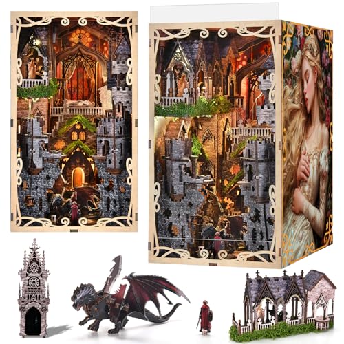 MiniCity Book Nook Kit, DIY Miniatur Puppenhaus Bücherecke Kit-Sleeping Beauty von MiniCity