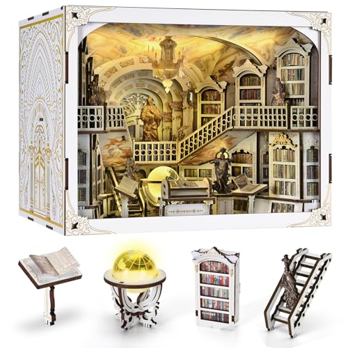 Minicity DIY Book Nook Kit 3D Holzpuzzle Buchstütze Bücherregal Einsatz Dekor mit LED-Licht und Staubschutz für Teenager und Erwachsene Minicity DIY Book Nook Kit 3D Holzpuzzle Buchstütze Bücherregal Einsatz Dekor mit LED-Licht und Staubschutz für Teenager und Erwachsene von MiniCity