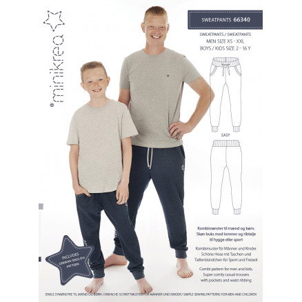 MiniKrea Schnittmuster 66340 Sweat Hose Gr. 2-16 Jahre von MiniKrea