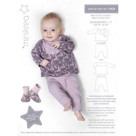 MiniKrea Schnittmuster 11420 Baby Set Größe 50-92 von MiniKrea