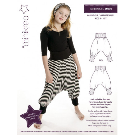 MiniKrea Schnittmuster 30303 Haremshose Größe 4-10 Jahre MiniKrea Schnittmuster 30303 Haremshose Größe 4-10 Jahre von MiniKrea
