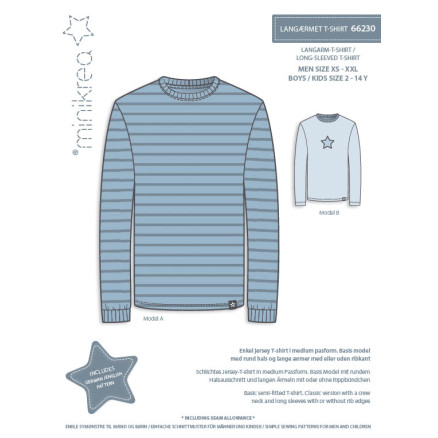 MiniKrea Schnittmuster 66230 Herrengröße XS-2XL / Jungen 2-14 Jahre XS-2XL / Jungen 2-14 Jahre von MiniKrea