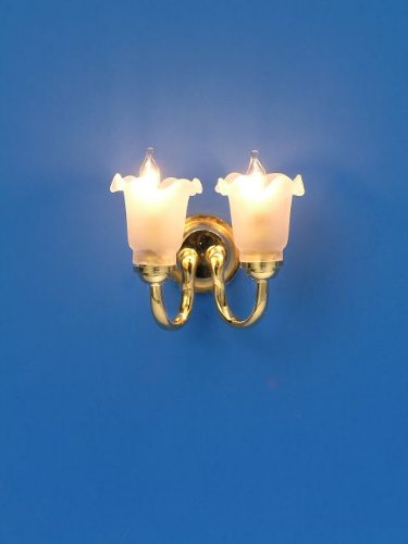 MiniMundus 2-armige Wandlampe, Birne und Lampenschirm zum Auswechseln für das Puppenhaus MiniMundus 2-armige Wandlampe, Birne und Lampenschirm zum Auswechseln für das Puppenhaus von MiniMundus