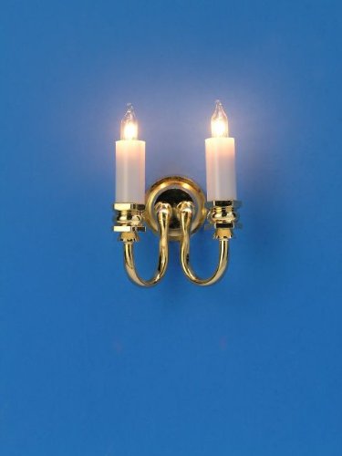 MiniMundus 2-armige Wandlampe, Birne und Lampenschirm zum Auswechseln für das Puppenhaus MiniMundus 2-armige Wandlampe, Birne und Lampenschirm zum Auswechseln für das Puppenhaus von MiniMundus