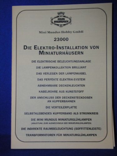 MiniMundus Anleitung für Elektroinstallation Puppenhäuser MiniMundus Anleitung für Elektroinstallation Puppenhäuser von MiniMundus
