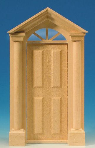MiniMundus Eingangstür mit Säulen für das Puppenhaus von MiniMundus