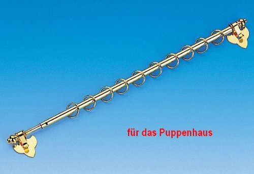MiniMundus längenverstellbare Gardinenstange mit Ringen für das Puppenhaus von MiniMundus