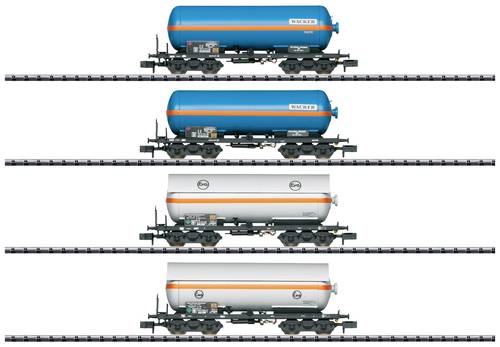 MiniTrix 15538 N 4er-Set Kesselwagen der EVA/WACKER, MHI von MiniTrix