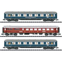 MiniTrix 18259 N 3er-Set Personenwagen F-Zug F41 Senator der DB 1.Klasse A4üe, ABü-38, Speisewagen WR4ü 3er-Set MiniTrix 18259 N 3er-Set Personenwagen F-Zug F41 Senator der DB 1.Klasse A4üe, ABü-38, Speisewagen WR4ü 3er-Set von MiniTrix