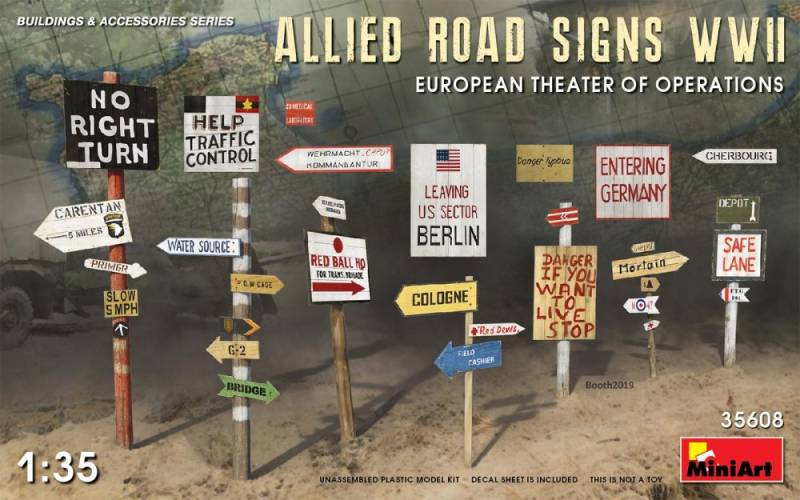 Allied Road Signs WWII. European Theatre of Operations von Miniart