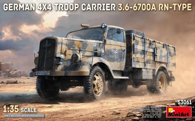German 4x4 Troop Carrier 3.6-6700A Rn-Type German 4x4 Troop Carrier 3.6-6700A Rn-Type von Miniart