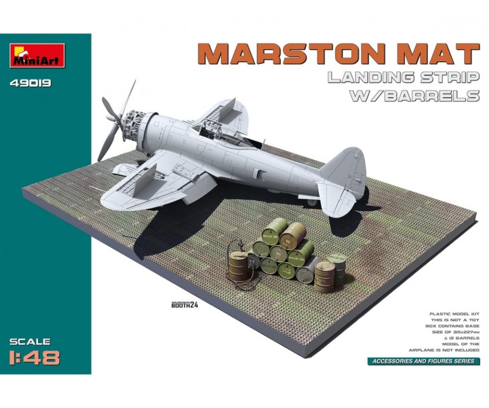 Marston Mat Landeplatz m. Ölfässern Marston Mat Landeplatz m. Ölfässern von Miniart