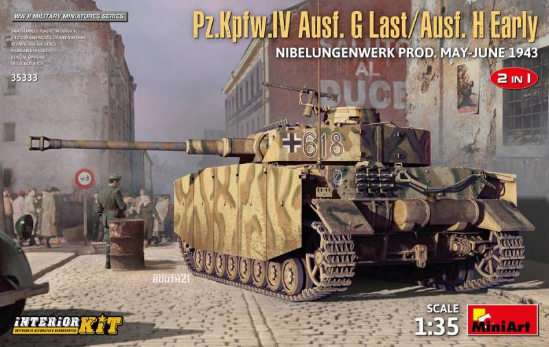 Pz.Kpfw.IV Ausf.G-Last/H-Early - Nibelungenwerk Prod (May-June1943) 2in1 von Miniart