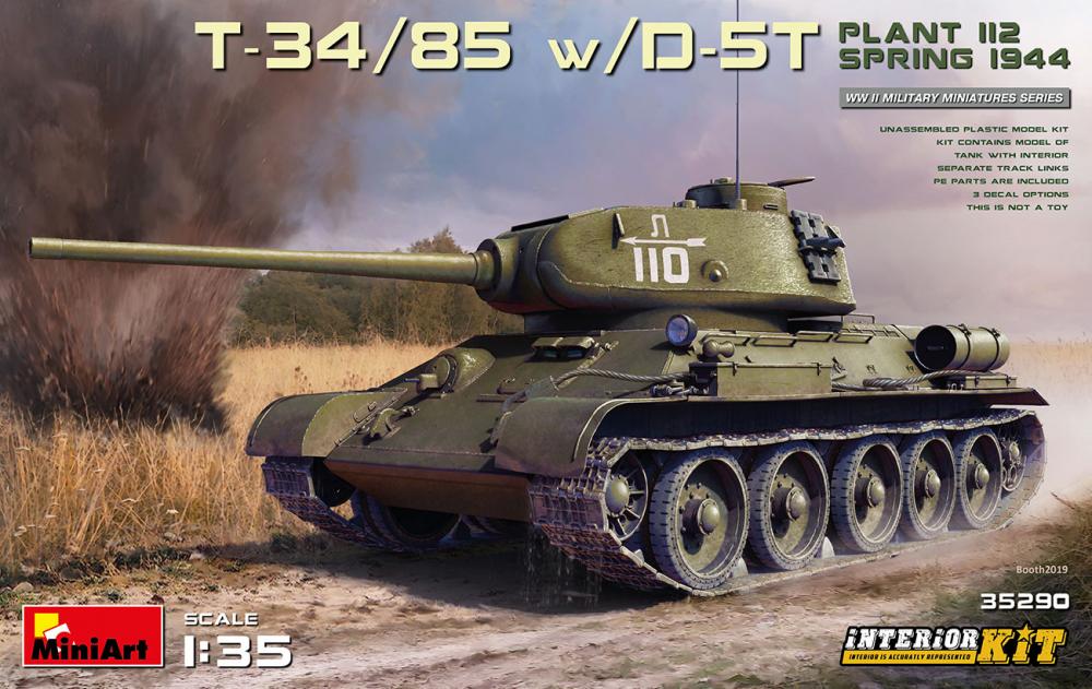 T-34/85 w/D-5T. Plant 112. Spring 1944 - Interior Kit von Miniart