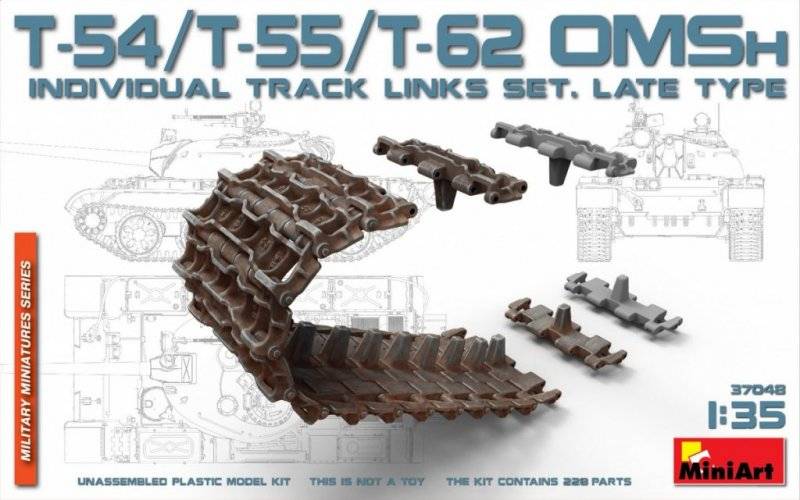 T-54/T-55/T-62 OMSh Individual Track Links Set.late Type T-54/T-55/T-62 OMSh Individual Track Links Set.late Type von Miniart