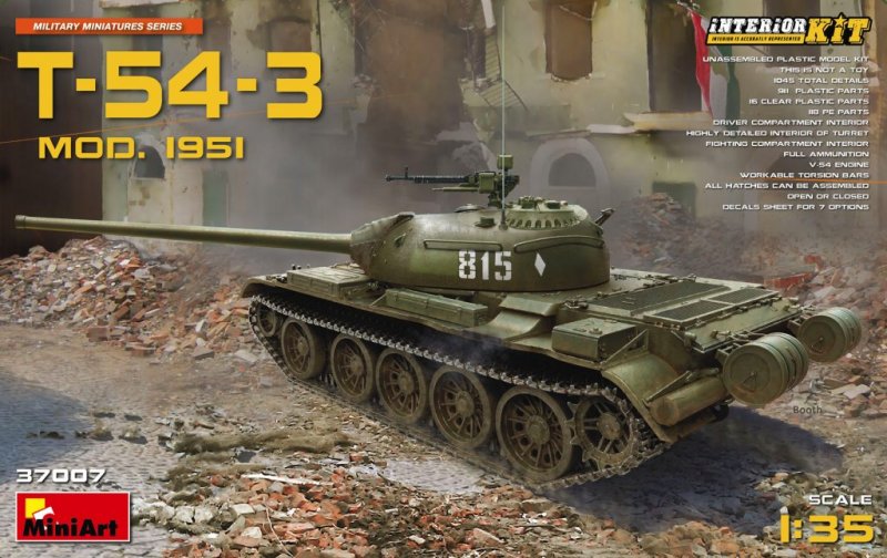 T-54-3 Mod.1951 Interior Kit von Miniart