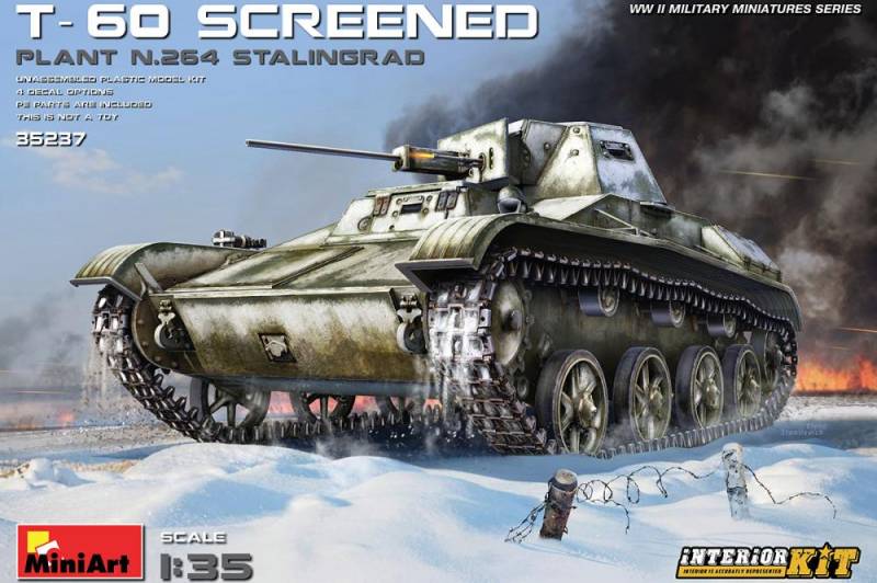 T-60 Screened (Plant No.264,Stalingrad) - Interior Kit von Miniart
