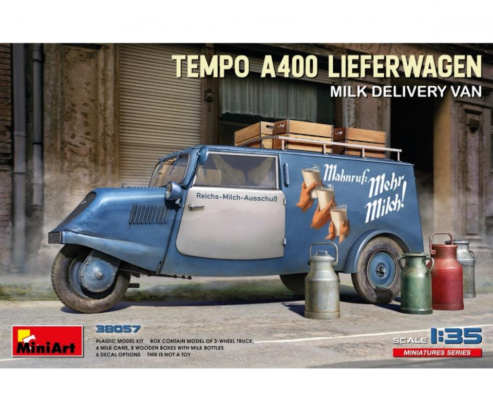 Tempo A400 Lieferwagen Milchwagen von Miniart