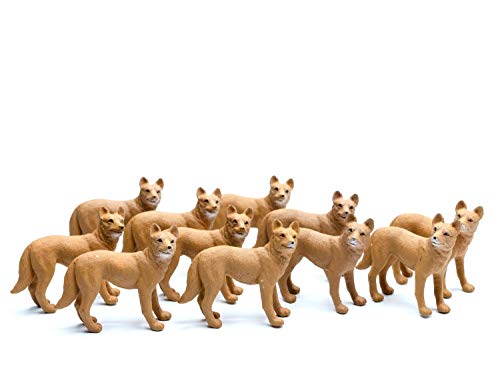 Miniblings 10x Dingo Aufstellfigur Gummitier Australien Tier Wolf Hund Wildhund von Miniblings