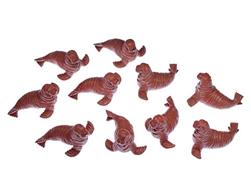 Miniblings 10x Walross Baby Aufstellfigur Gummitier Tier Robbe Meer Ocean Figur von Miniblings