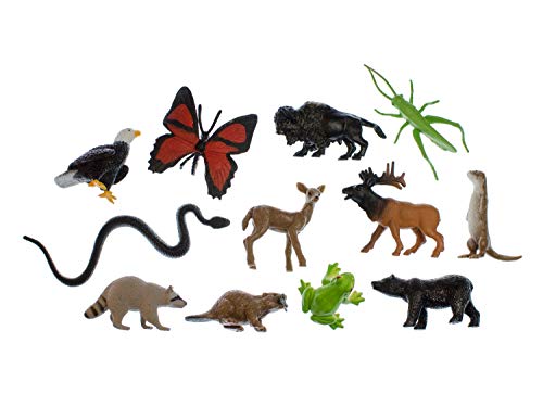 Miniblings 11x Waldtiere Figuren Set – Handbemalte Tiere für Kinder und Sammler – Miniatur Zoo Spielzeug Kuchenaufsätze Kuchen Topper Cupcake Toppers von Miniblings