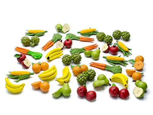 Miniblings 35x Gemüse Obst Kaufmannsladen Lebensmittel Figur Essen Apfel Banane von Miniblings