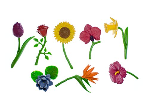 Miniblings 7X Set Blumen Figuren Miniatur Blüten Frühling Rose Tulpe Sonnenblume von Miniblings