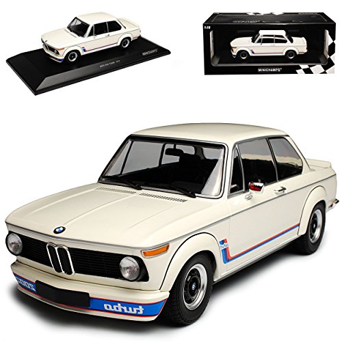 B-M-W 2002 Turbo Weiss 1973-1974 1/18 Minichamps Modell Auto mit individiuellem Wunschkennzeichen von Minichamps B-M-W