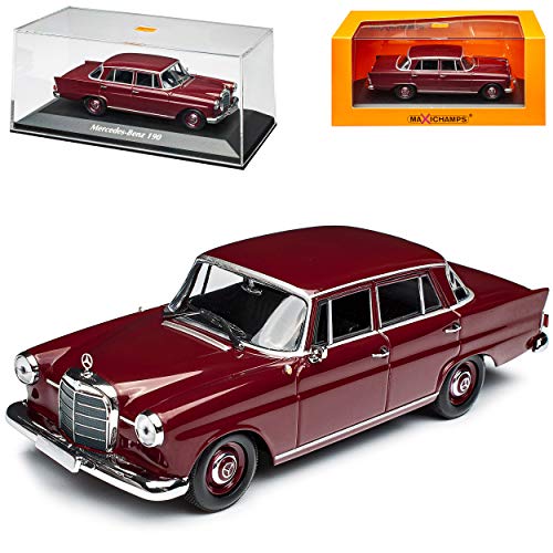 Mercedes-B 190 W110 Limousine Dunkel Rot Heckflosse 1961-1968 1/43 Minichamps Maxichamps Modell Auto mit individiuellem Wunschkennzeichen Mercedes-B 190 W110 Limousine Dunkel Rot Heckflosse 1961-1968 1/43 Minichamps Maxichamps Modell Auto mit individiuellem Wunschkennzeichen von Minichamps Mercedes-Benz