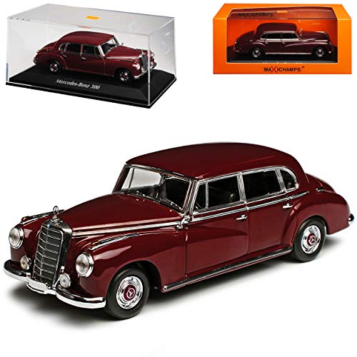 Mercedes-B 300 W186 Limousine Dunkel Rot 1951-1957 1/43 Minichamps Maxichamps Modell Auto von Minichamps Mercedes-Benz