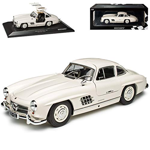 Mercedes-Benz 300SL SL-Klasse Coupe Weiss W198 1954-1963 Flügeltürer limitiert 300 Stück 1/18 Minichamps Modell Auto von Minichamps Mercedes-Benz