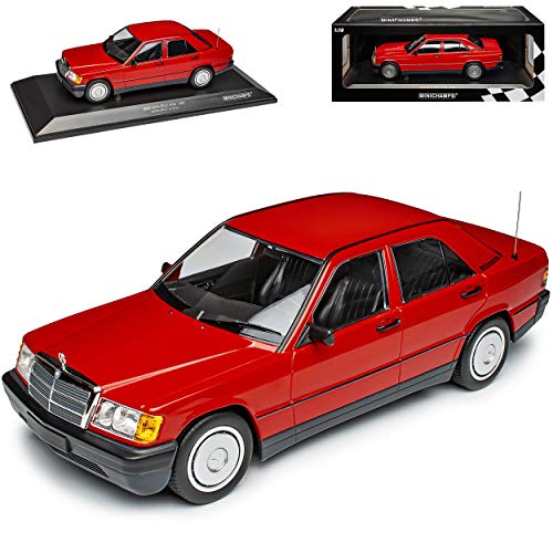 Mercedes-Benz C-Klasse 190E W201 Limousine Rot 1982-1993 limitiert 1 von 702 1/18 Minichamps Modell Auto mit individiuellem Wunschkennzeichen von Minichamps Mercedes-Benz