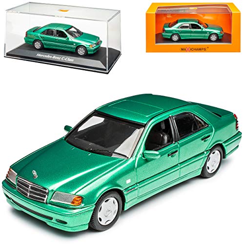 Mercedes-Benz C-Klasse W202 Limousine Grün 1993-2000 1/43 Minichamps Maxichamps Modell Auto von Minichamps Mercedes-Benz