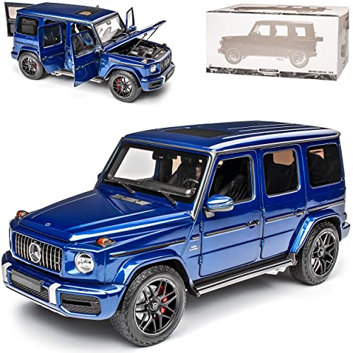 Mercedes-Benz G-Klasse G63 AMG W463 Blau Metallic Neue Generation Ab 2018 limitiert 1 von 300 1/18 Minichamps Modell Auto mit individiuellem Wunschkennzeichen von Minichamps Mercedes-Benz