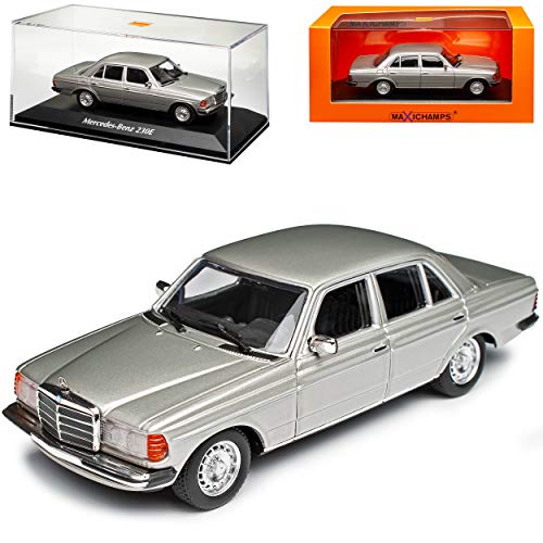 Mercedes-Benz W123 230E E-Klasse Limousine Silber 1975-1986 1/43 Minichamps Maxichamps Modell Auto von Minichamps Mercedes-Benz
