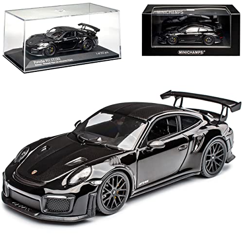 Porsche 911 991 II GT2 RS Coupe Schwarz Weissach Package Schwarze Felgen Modell 2011-2019 Version Ab 2015 limitiert 252 Stück 1/43 Minichamps Modell Auto von Minichamps Porsche