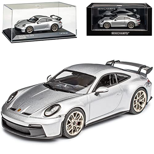 Minichamps Porsche 911 992 GT3 Coupe Silber Neue Generation Ab 2019 1/43 Minichamps Modell Auto von Minichamps Porsche