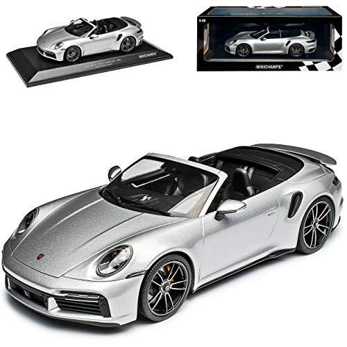 Porsche 911 992 Turbo S Cabrio Silber Metallic Neue Generation Ab 2019 limitiert 1 von 304 Stück 1/18 Minichamps Modell Auto mit individiuellem Wunschkennzeichen Porsche 911 992 Turbo S Cabrio Silber Metallic Neue Generation Ab 2019 limitiert 1 von 304 Stück 1/18 Minichamps Modell Auto mit individiuellem Wunschkennzeichen von Minichamps Porsche