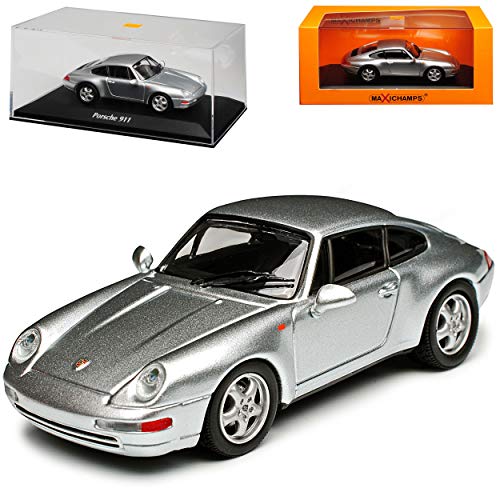 Porsche 911 993 Coupe Silber 1993-1998 1/43 Minichamps Maxichamps Modell Auto mit individiuellem Wunschkennzeichen von Minichamps Porsche