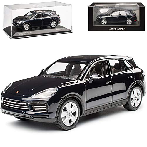 Porsche Cayenne III PO536 Dunkel Blau Metallic Fast schwarz 3. Generation Ab 2017 limitiert 1 von 336 1/43 Minichamps Modell Auto mit individiuellem Wunschkennzeichen von Minichamps Porsche