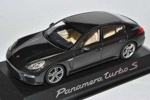 Porsche Panmera Turbo S Schwarz Grau Ab Facelift 2013 1/43 Minichamps Modell Auto mit individiuellem Wunschkennzeichen von Minichamps Porsche