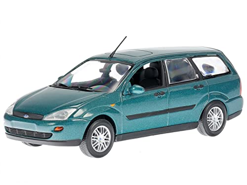 Ford Focus Turnier 2001 grünmet. Modellauto Minichamps 1:43 von Minichamps