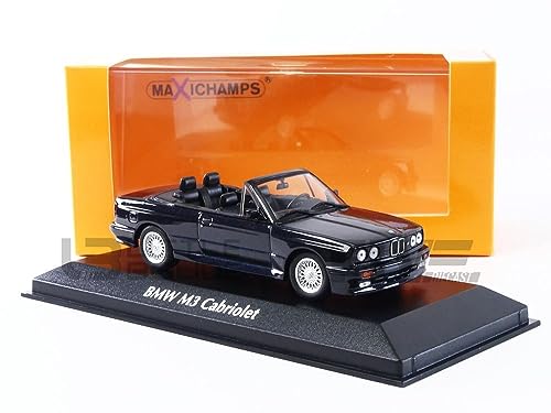 MAXICHAMPS 940020330-1:43 BMW M3 Cabriolet (E30) -1988 Blau Metallic Sammlerstück Miniaturauto blau von Minichamps